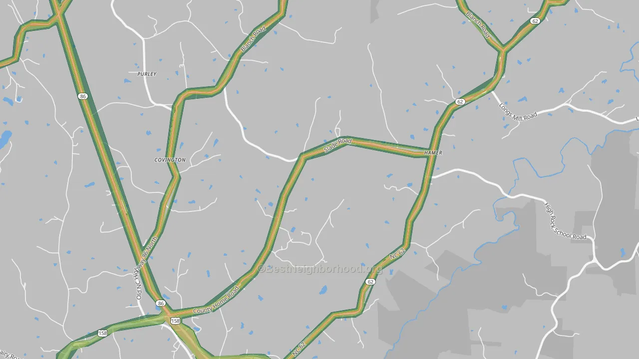 27212, NC Map of Noise Levels in 27212