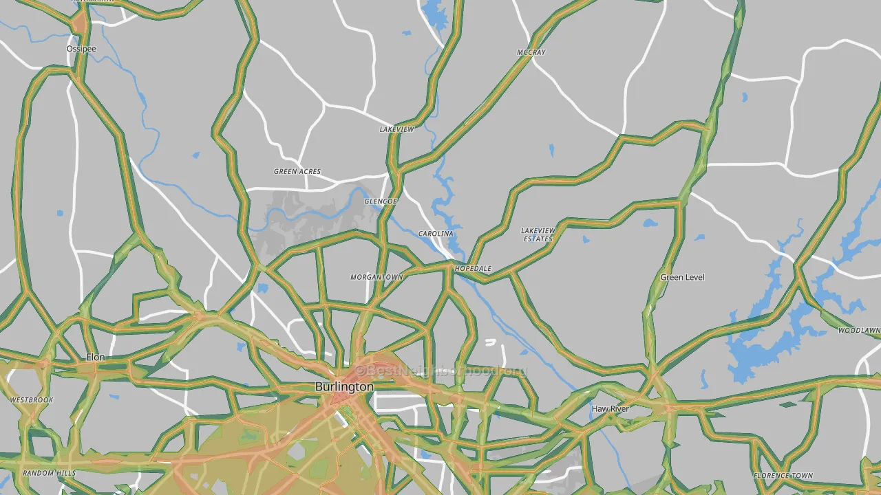 27217, NC Map of Noise Levels in 27217