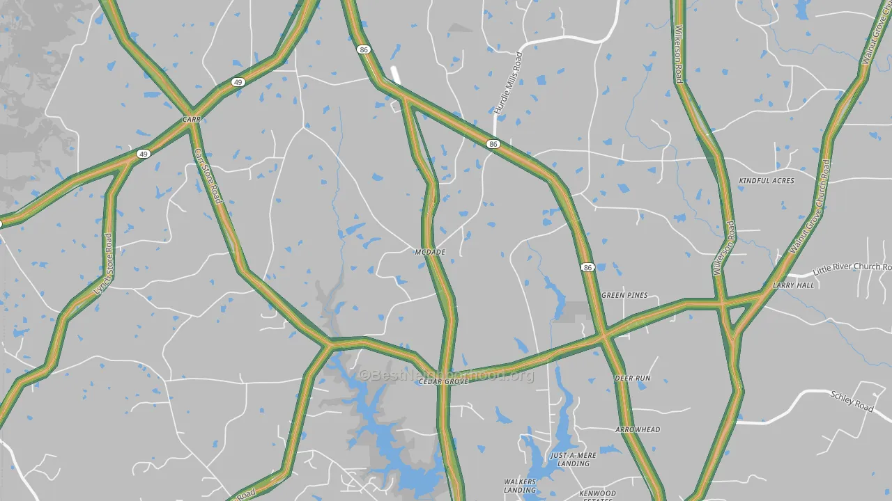 27231, NC Map of Noise Levels in 27231