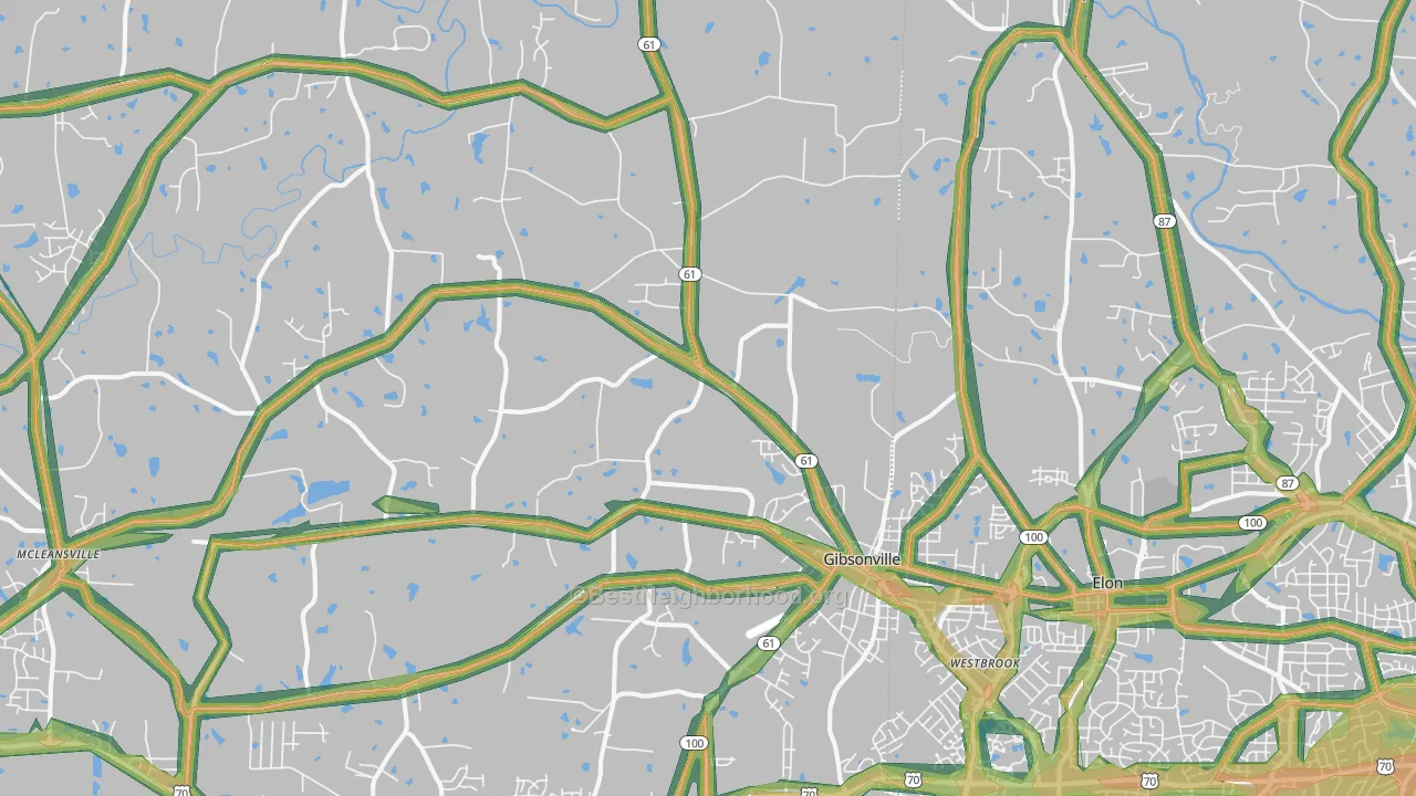 27249, NC Map of Noise Levels in 27249