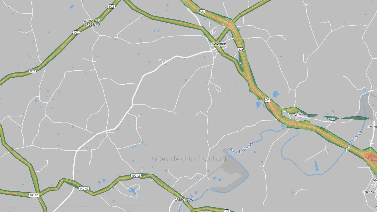 27252, NC Map of Noise Levels in 27252