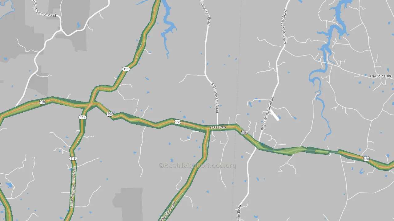 27291, NC Map of Noise Levels in 27291