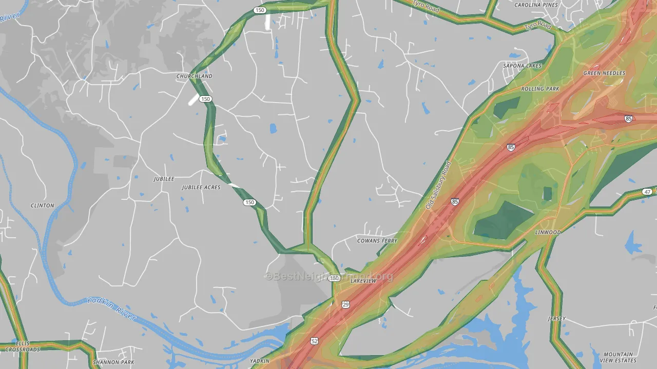 27299, NC Map of Noise Levels in 27299
