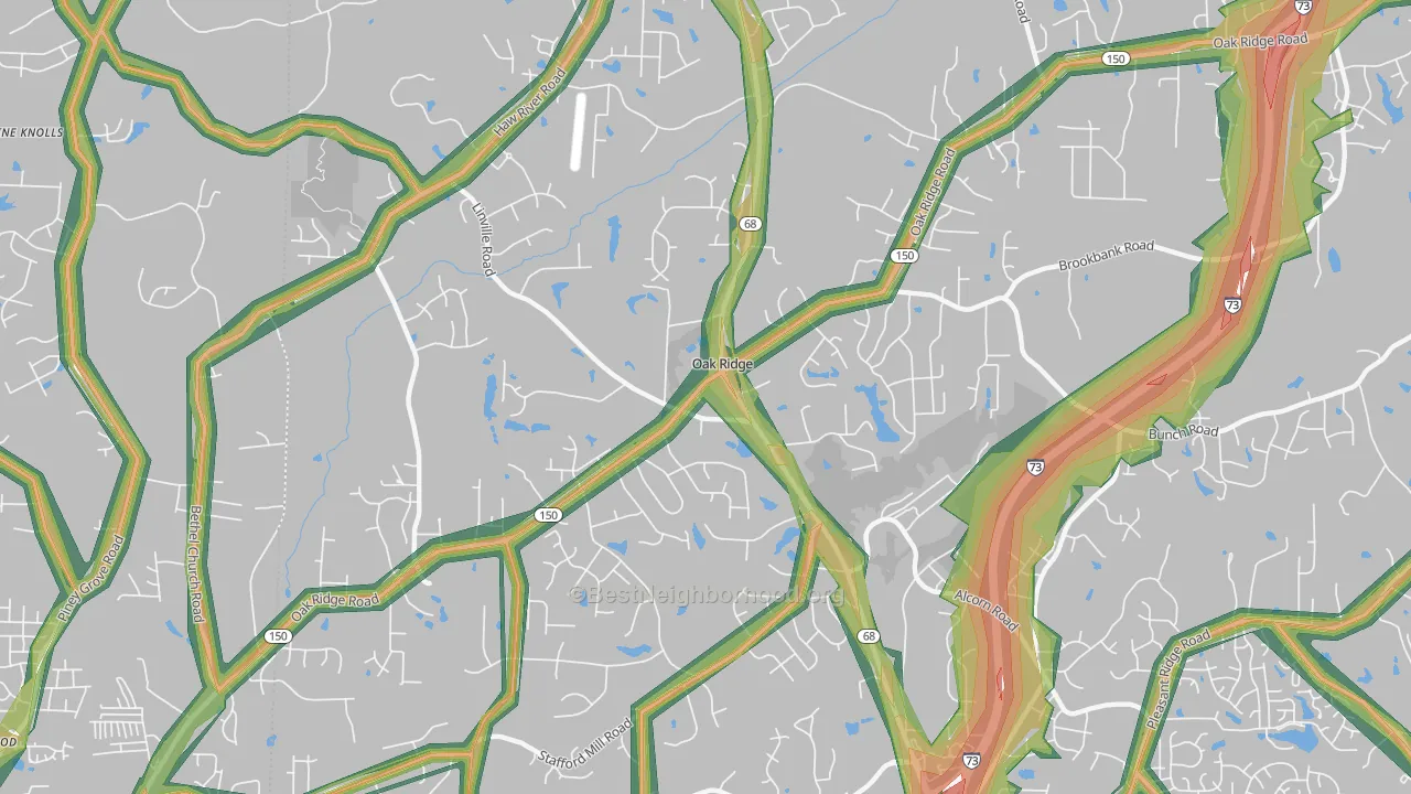 27310, NC Map of Noise Levels in 27310