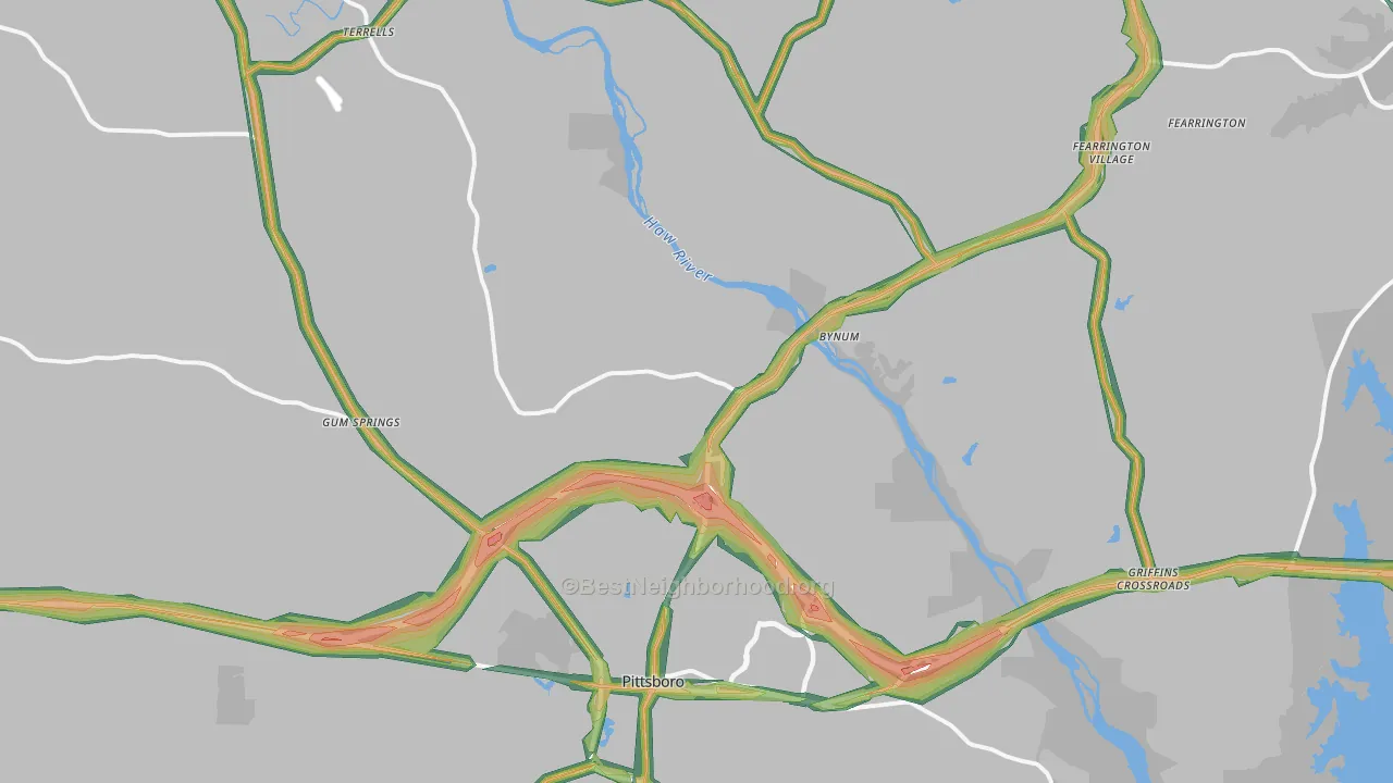 27312, NC Map of Noise Levels in 27312