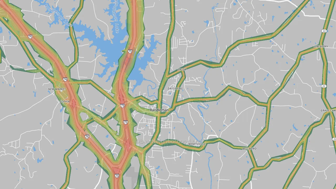 27317, NC Map of Noise Levels in 27317