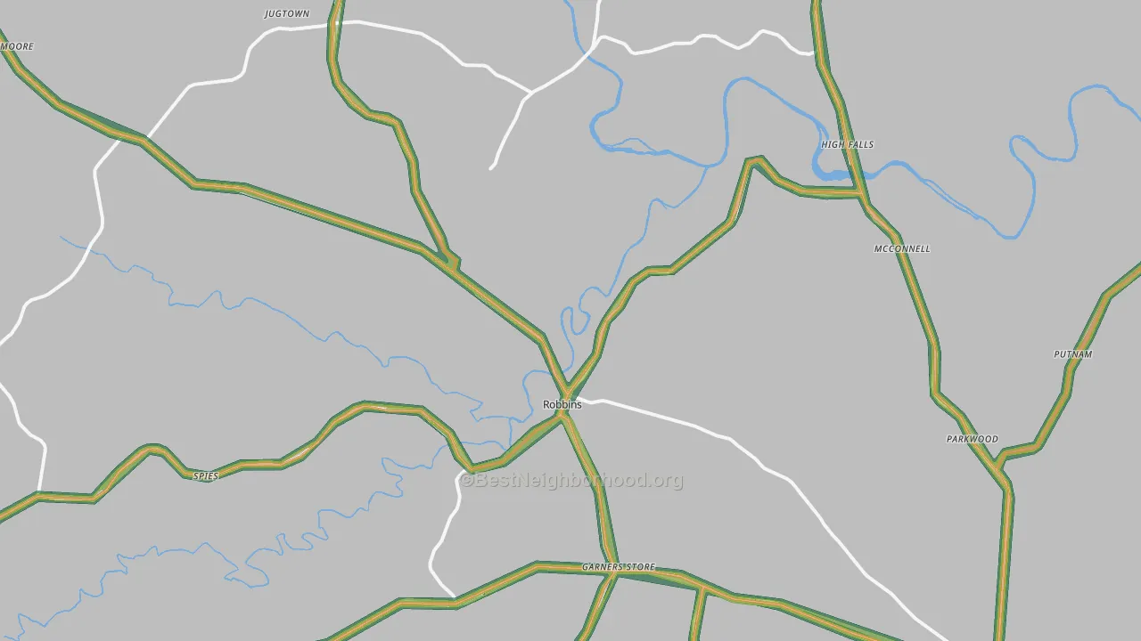 27325, NC Map of Noise Levels in 27325