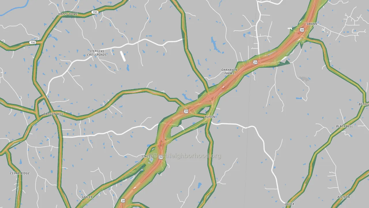 27326, NC Map of Noise Levels in 27326