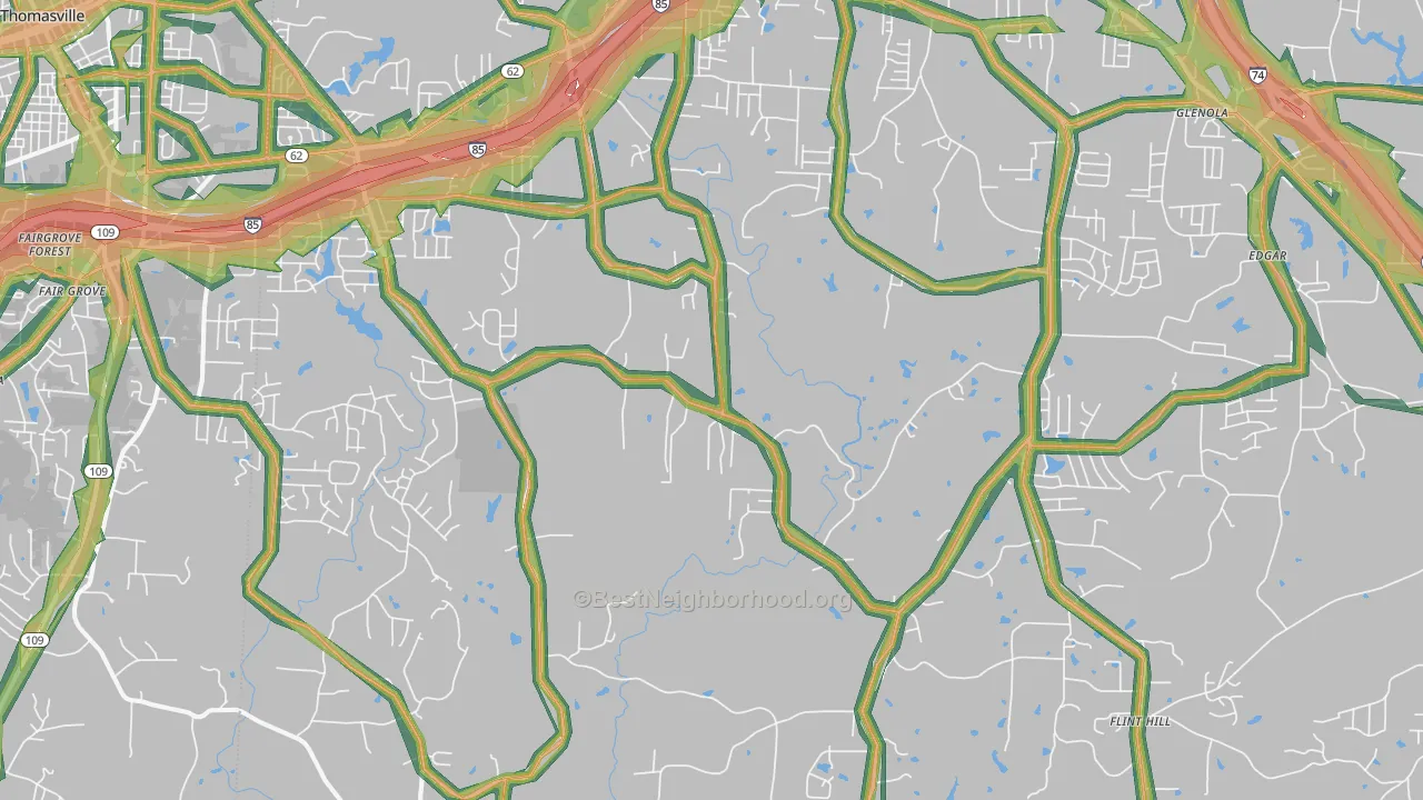 27370, NC Map of Noise Levels in 27370