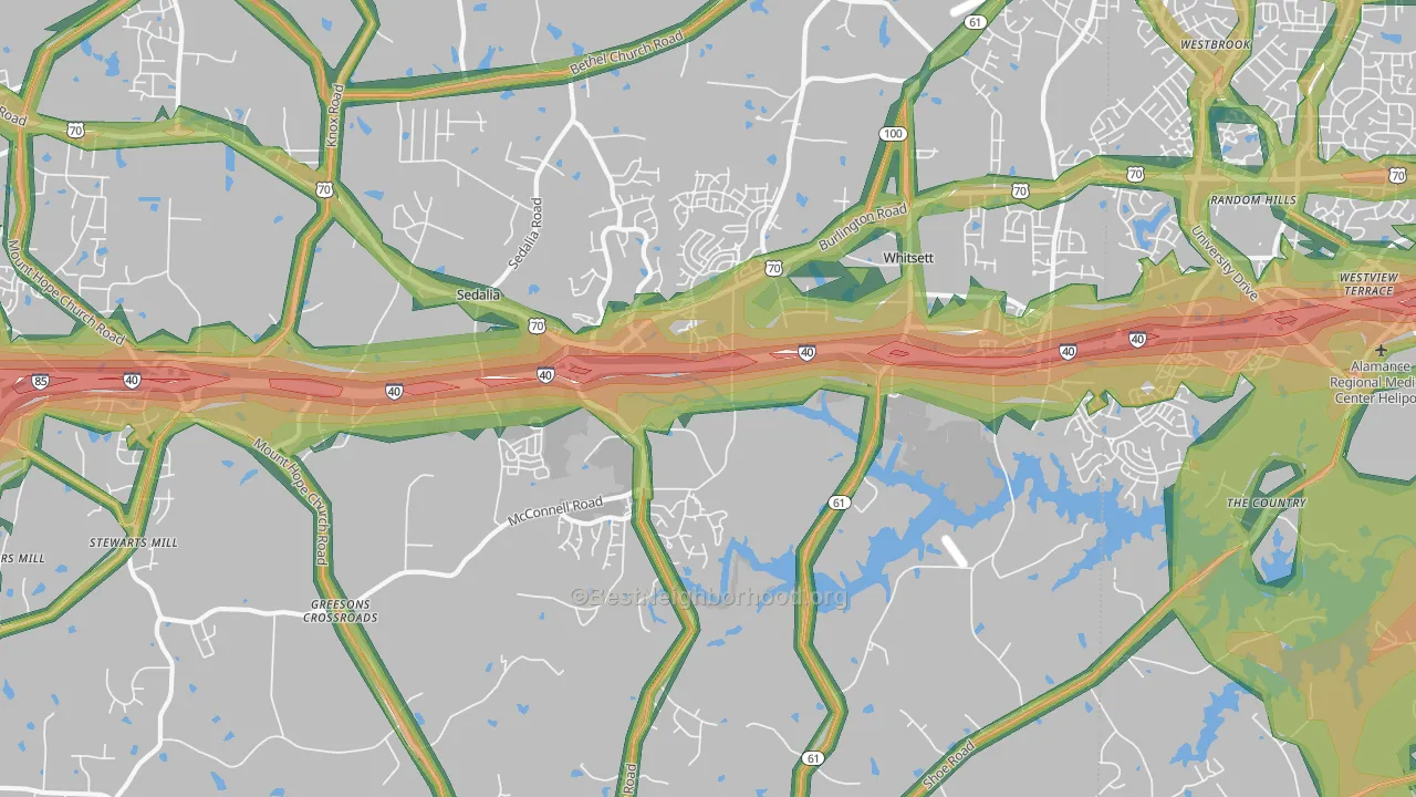 27377, NC Map of Noise Levels in 27377
