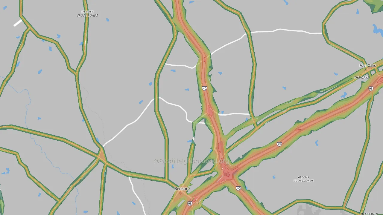 27504, NC Map of Noise Levels in 27504