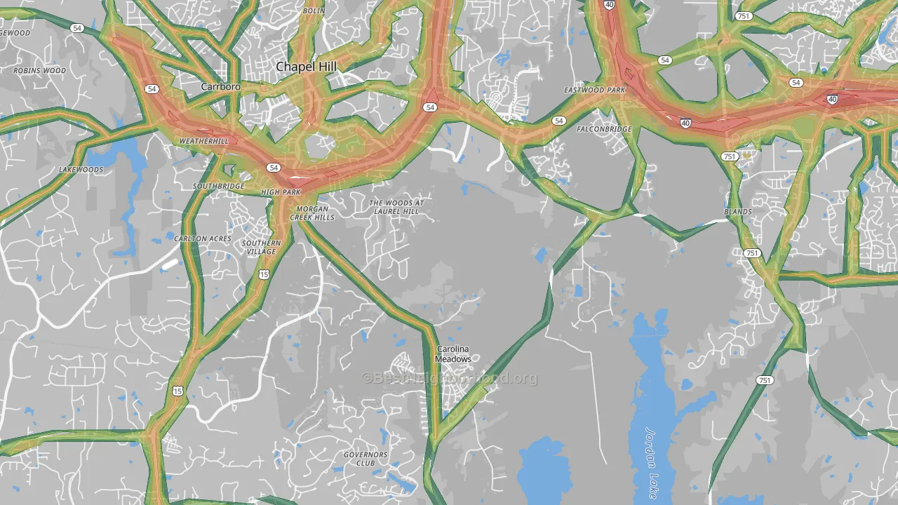 27517, NC Map of Noise Levels in 27517