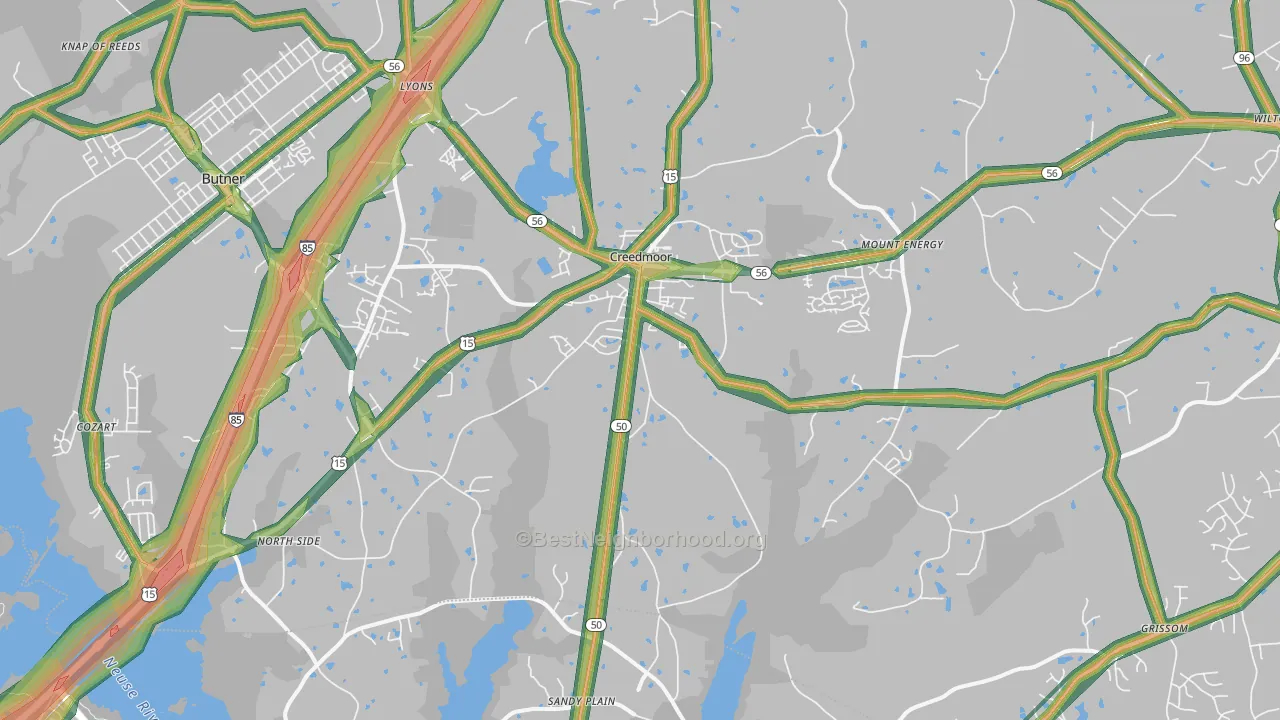 27522, NC Map of Noise Levels in 27522