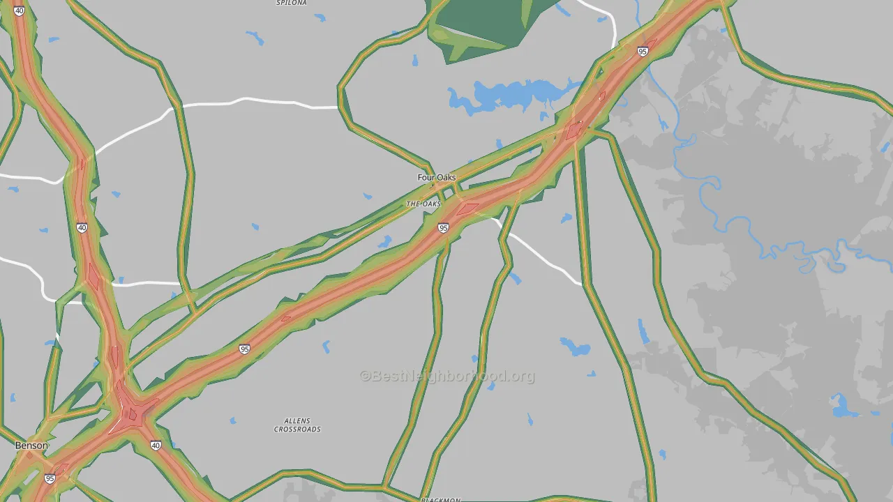 27524, NC Map of Noise Levels in 27524