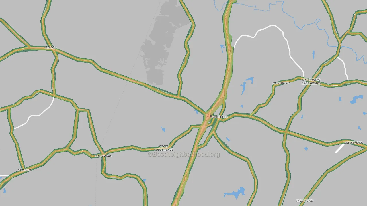 27525, NC Map of Noise Levels in 27525