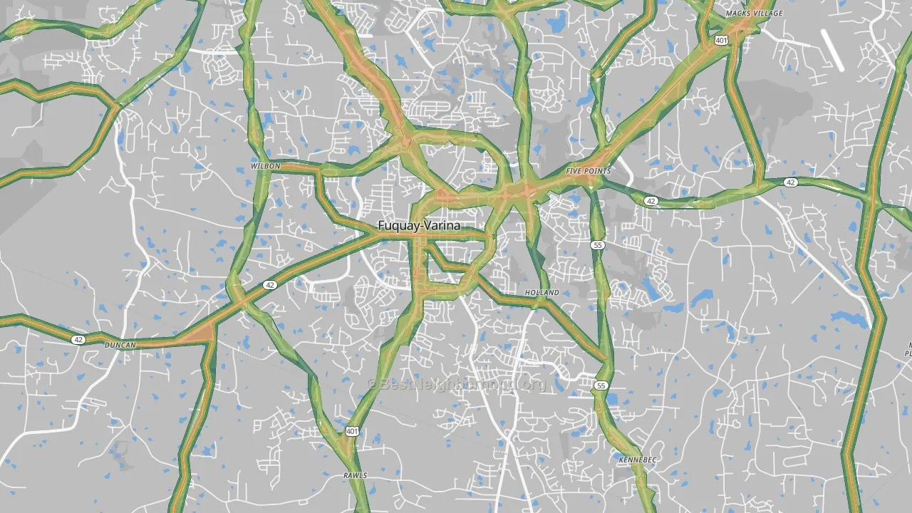 27526, NC Map of Noise Levels in 27526