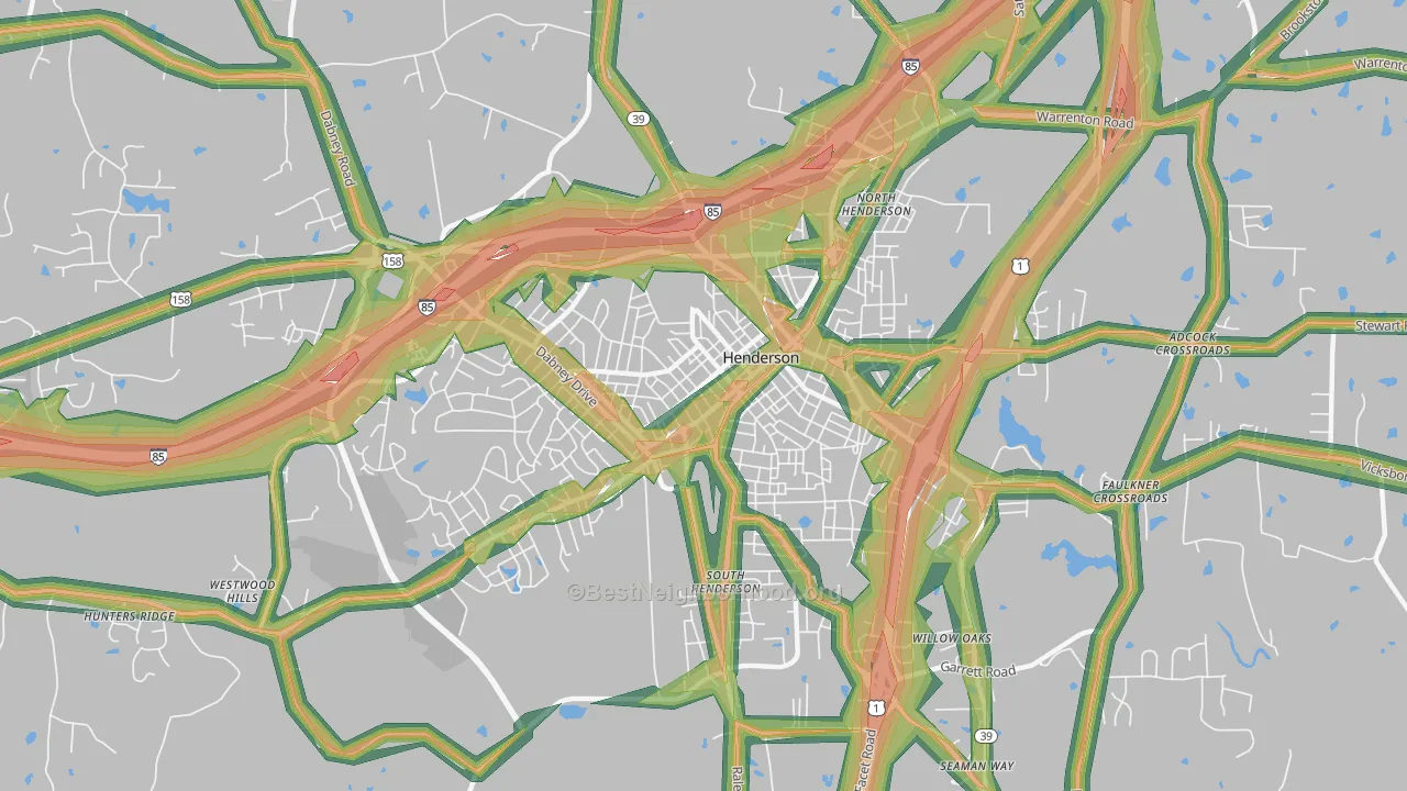 27536, NC Map of Noise Levels in 27536