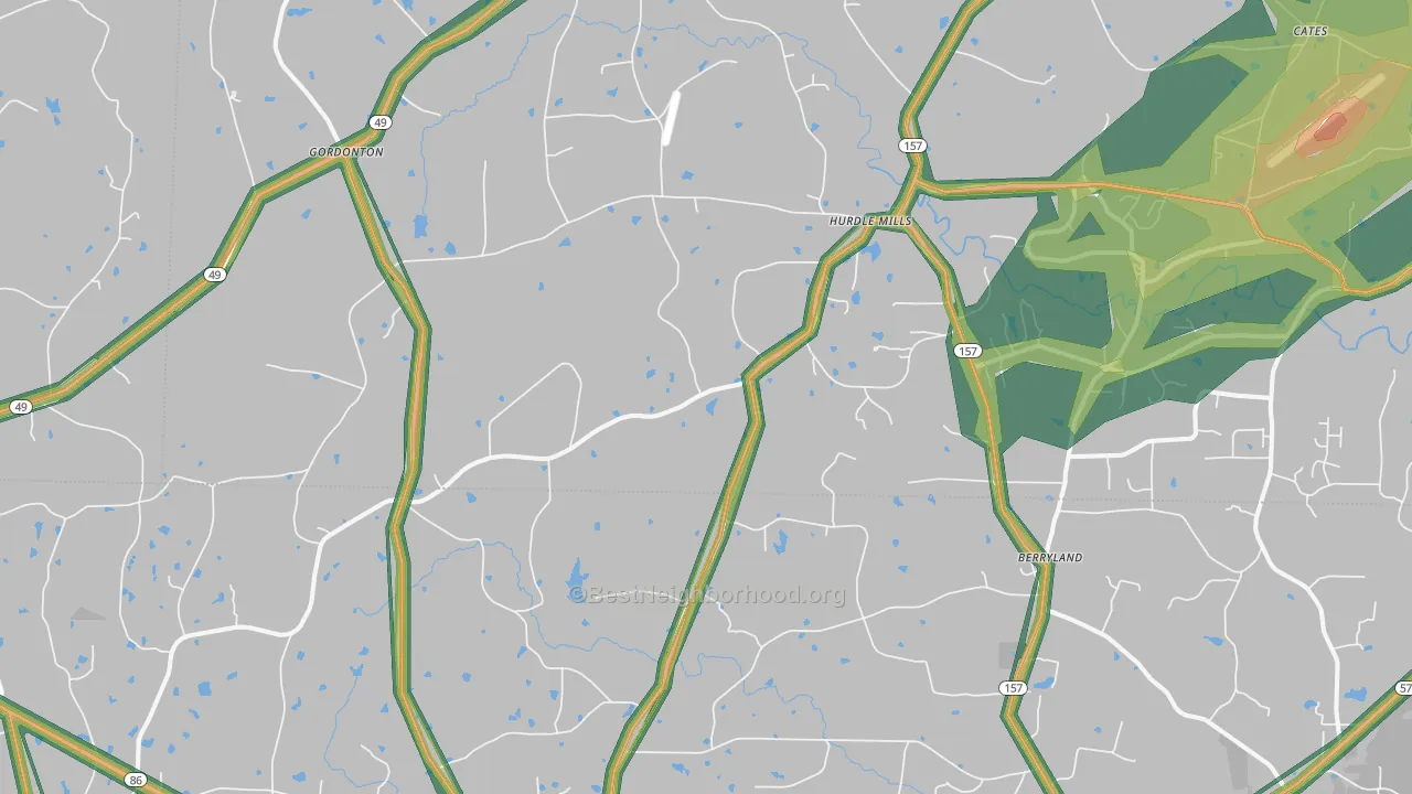 27541, NC Map of Noise Levels in 27541