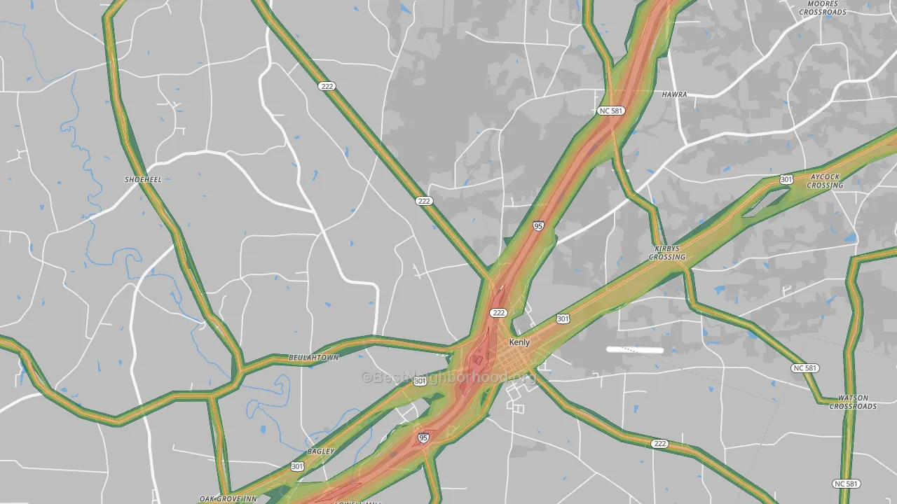 27542, NC Map of Noise Levels in 27542
