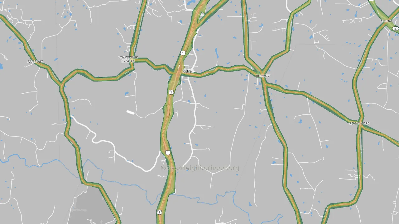 27544, NC Map of Noise Levels in 27544