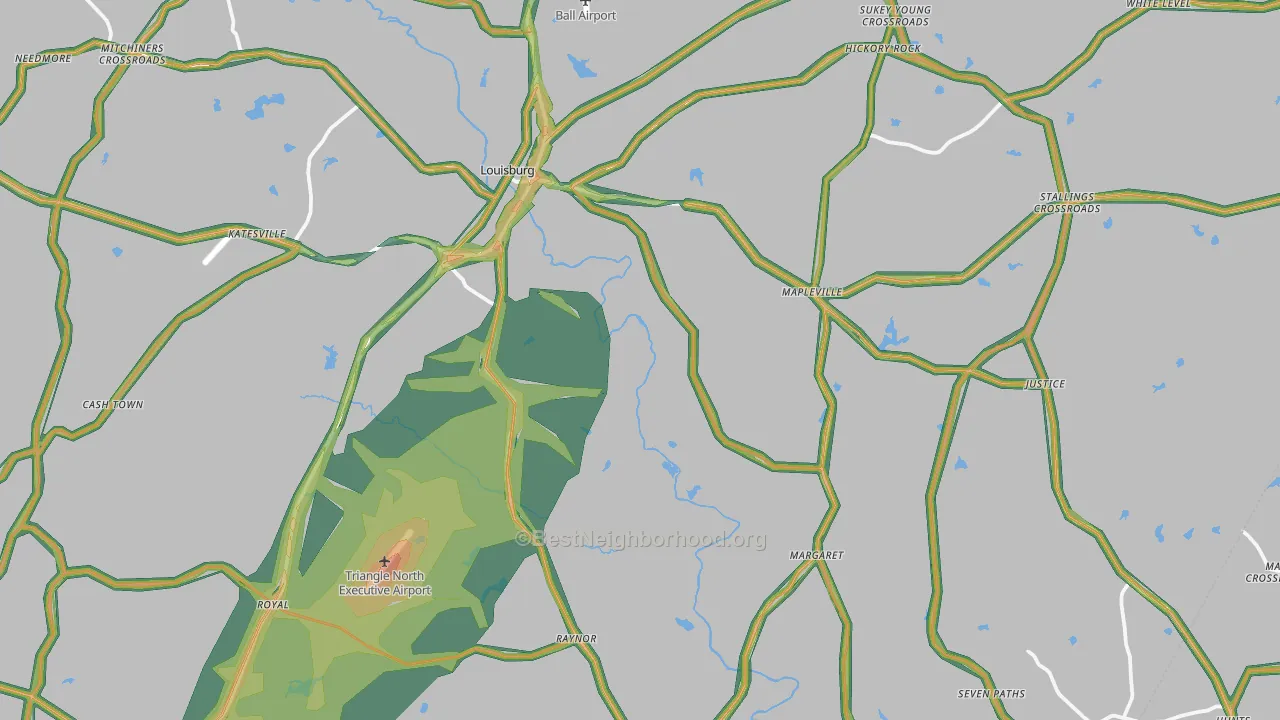27549, NC Map of Noise Levels in 27549