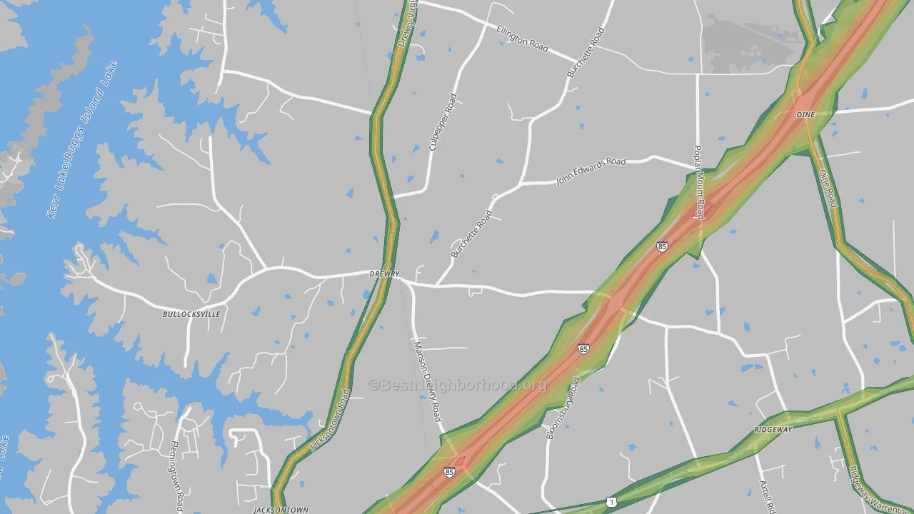 27553, NC Map of Noise Levels in 27553