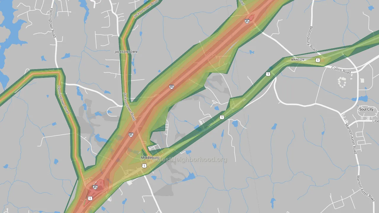 27556, NC Map of Noise Levels in 27556