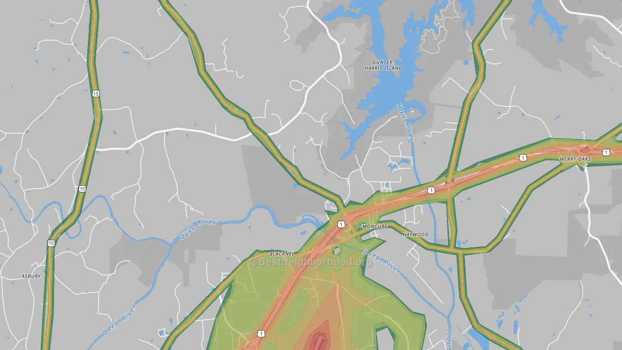 27559, NC Map of Noise Levels in 27559