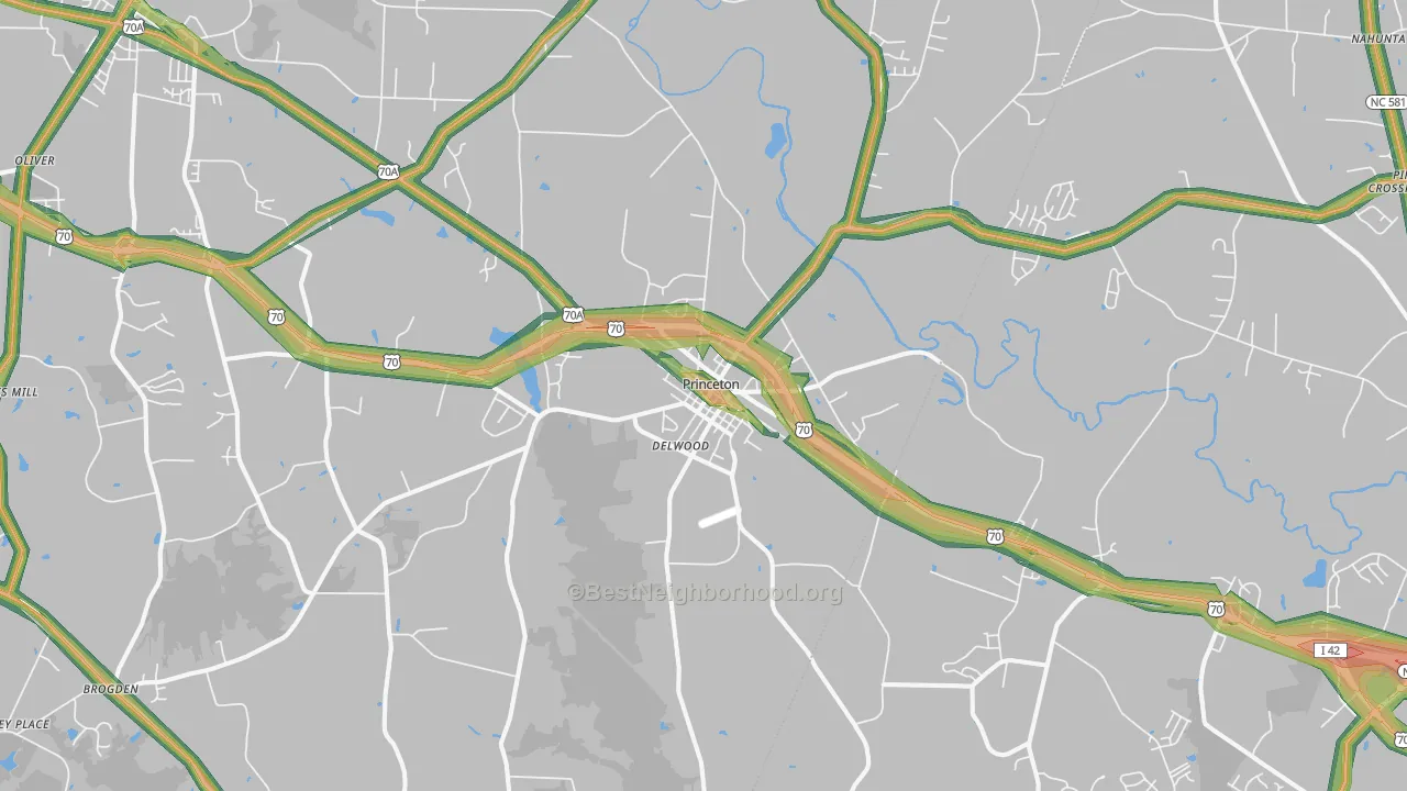 27569, NC Map of Noise Levels in 27569