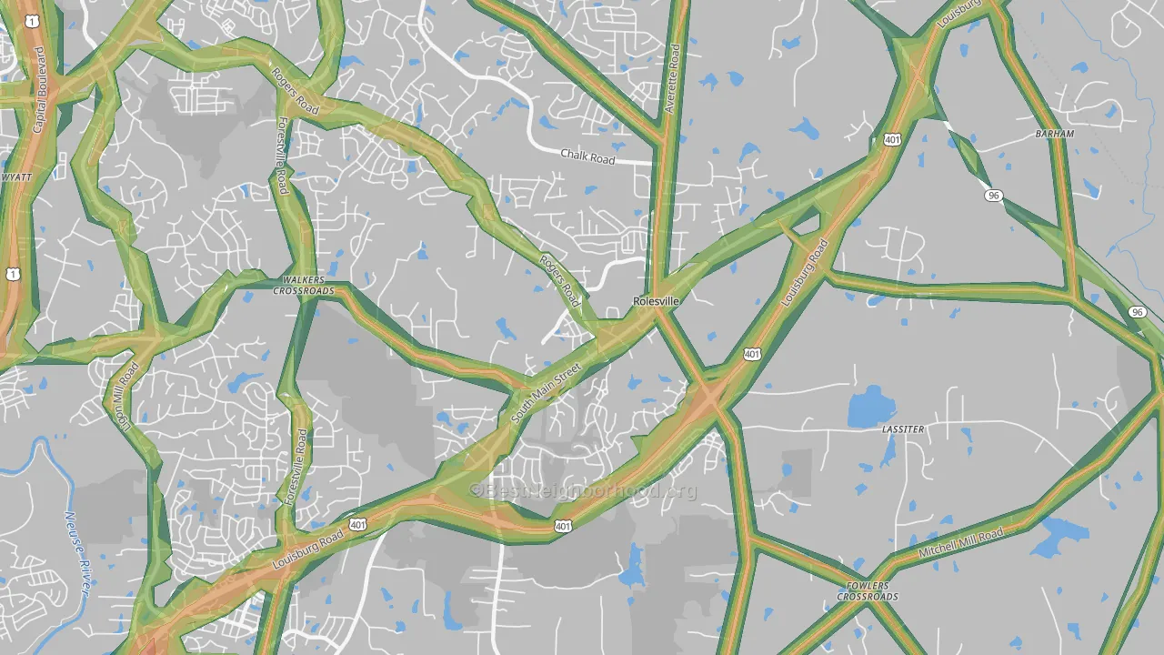 27571, NC Map of Noise Levels in 27571