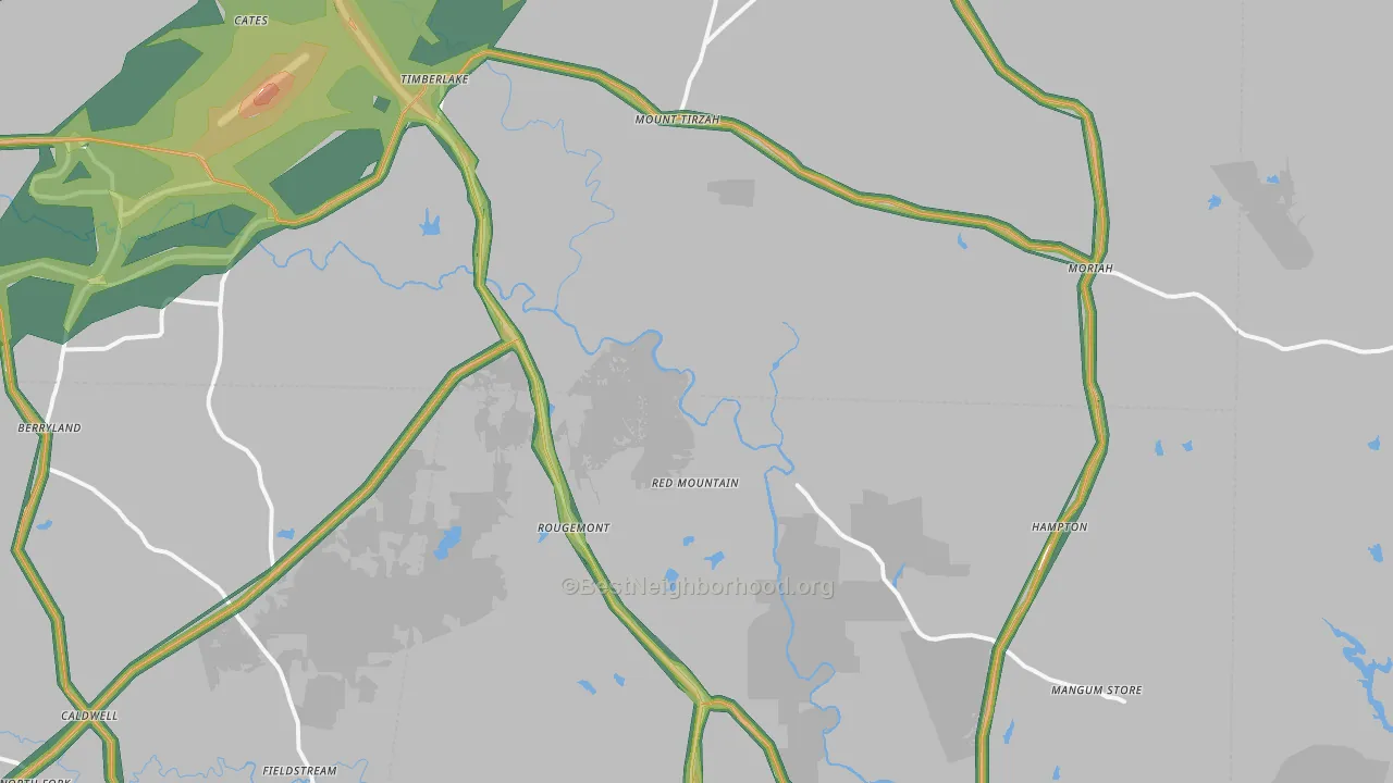 27572, NC Map of Noise Levels in 27572