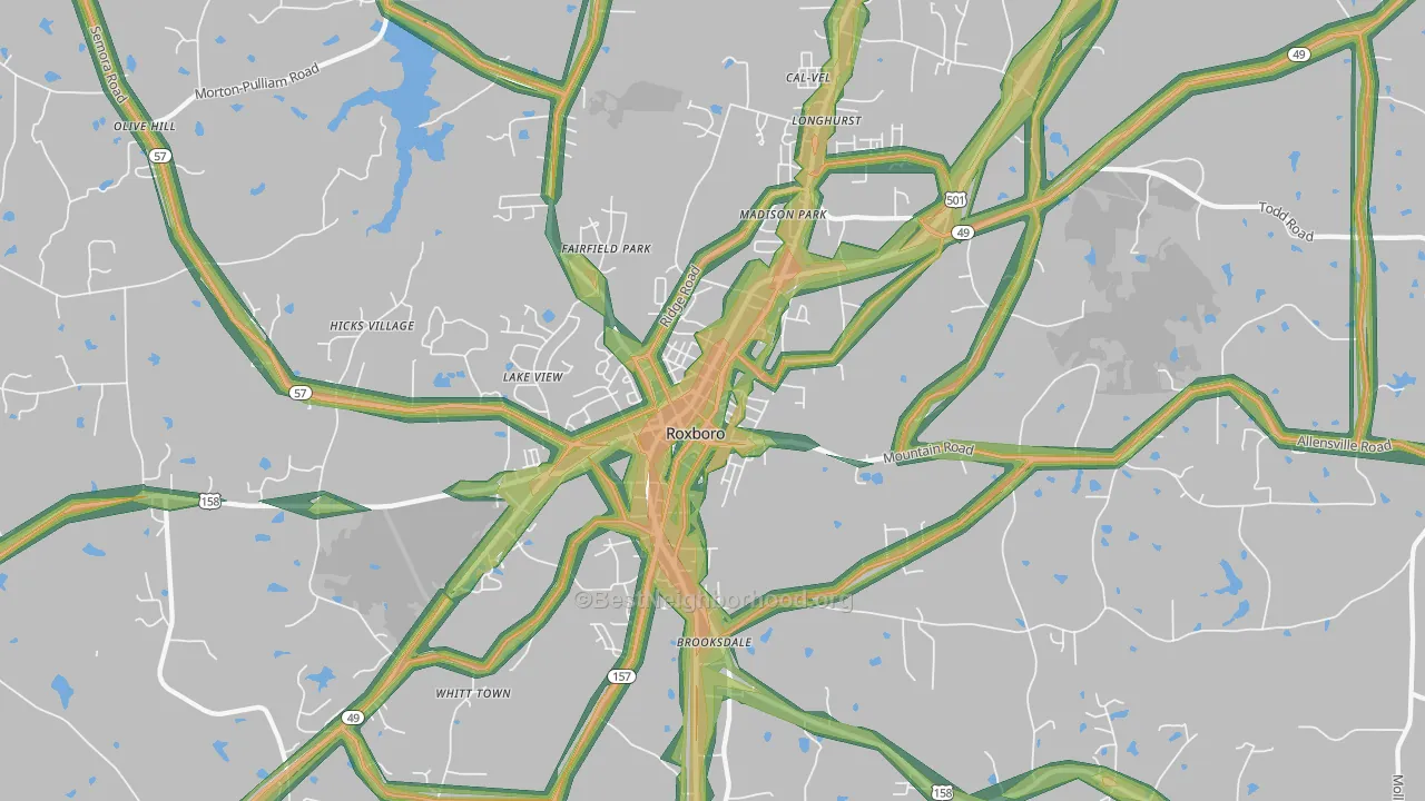 27573, NC Map of Noise Levels in 27573