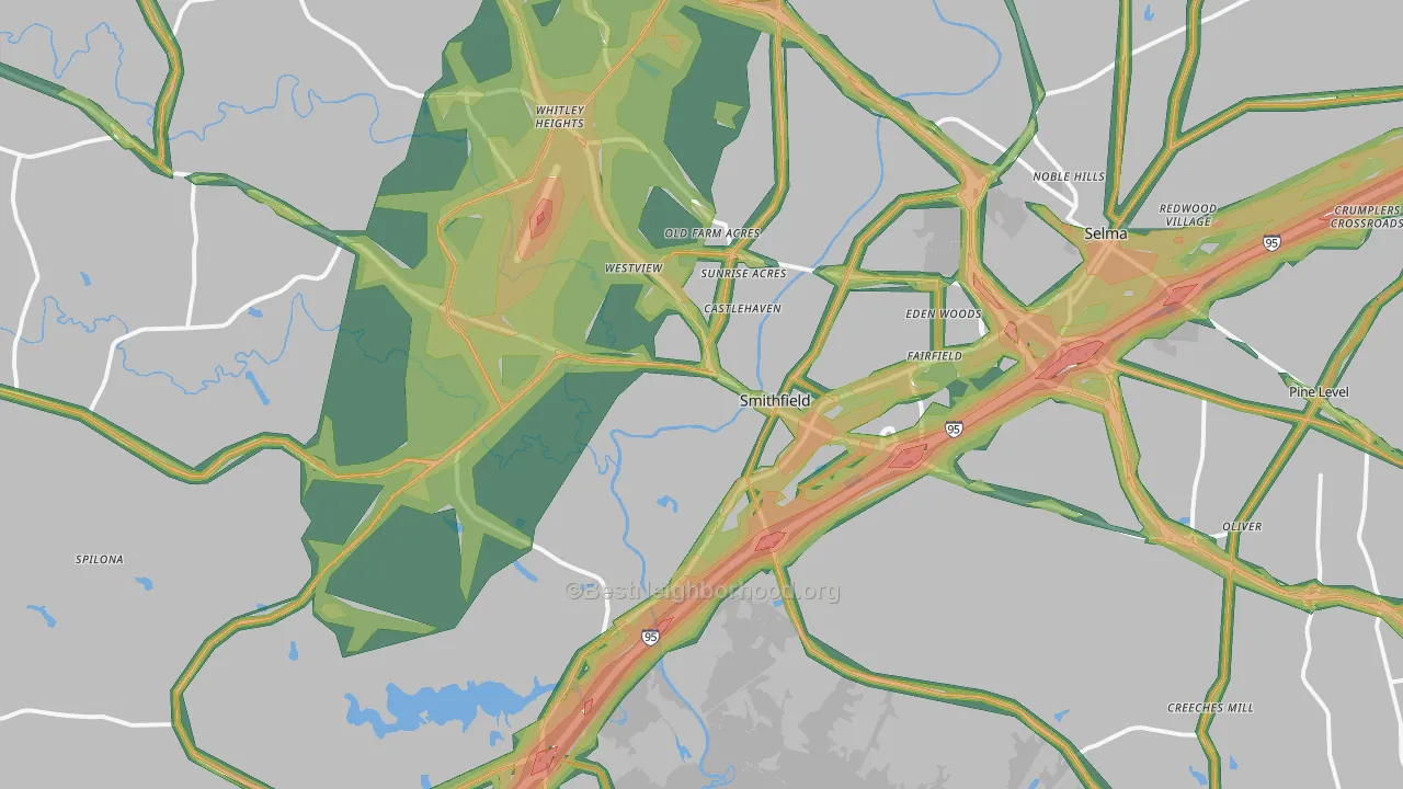 27577, NC Map of Noise Levels in 27577