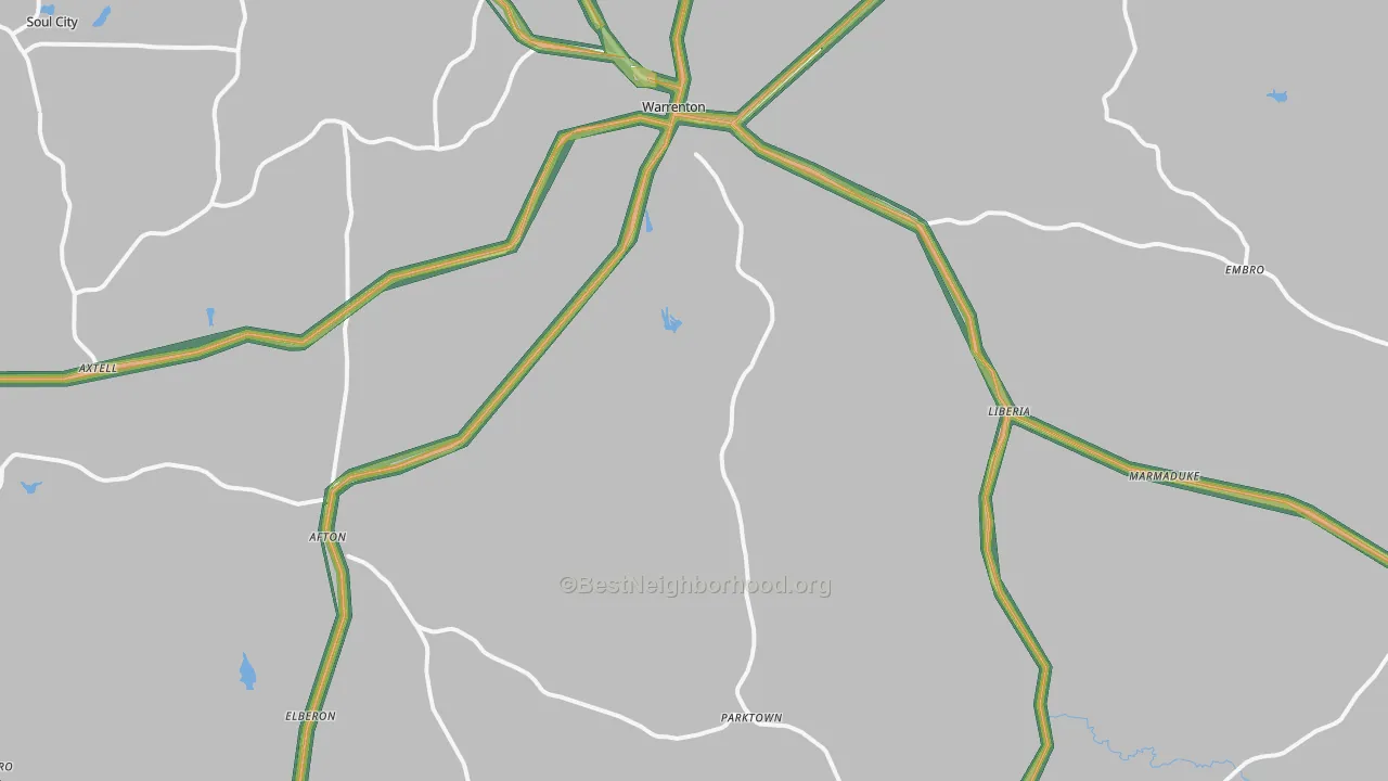 27589, NC Map of Noise Levels in 27589