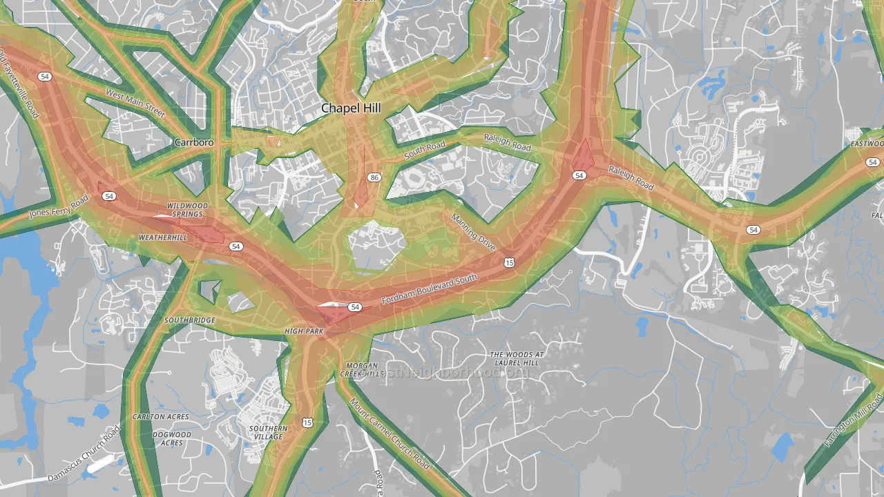 27599, NC Map of Noise Levels in 27599