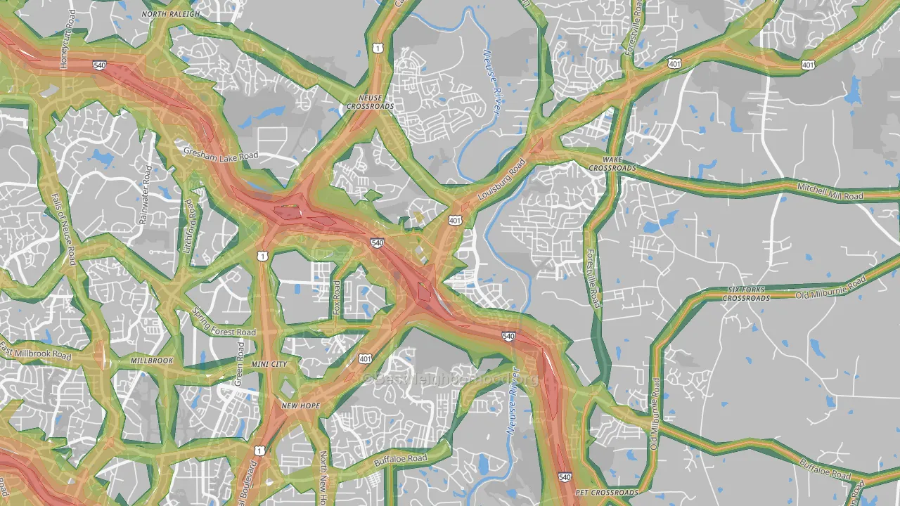 27616, NC Map of Noise Levels in 27616
