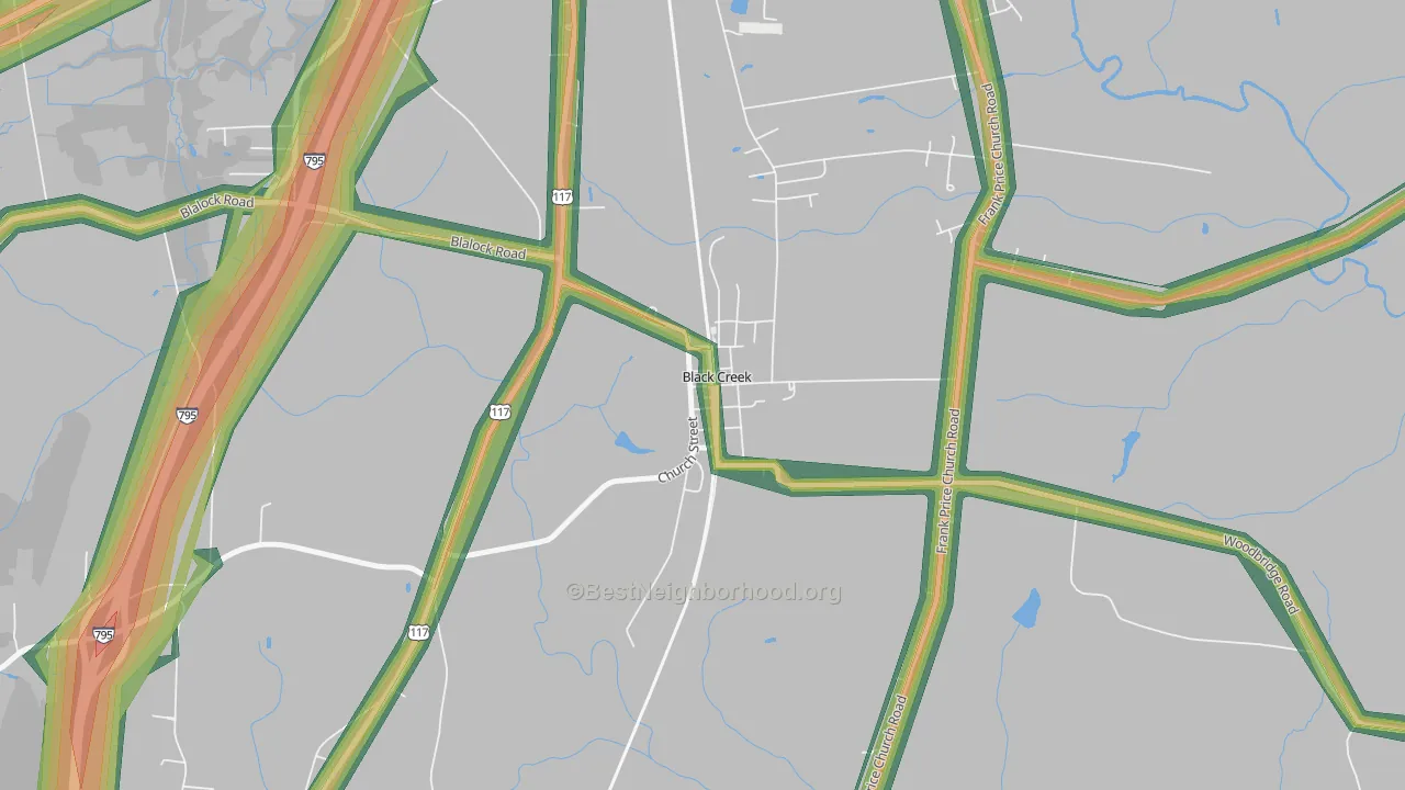 27813, NC Map of Noise Levels in 27813