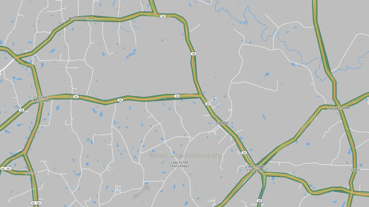 27816, NC Map of Noise Levels in 27816