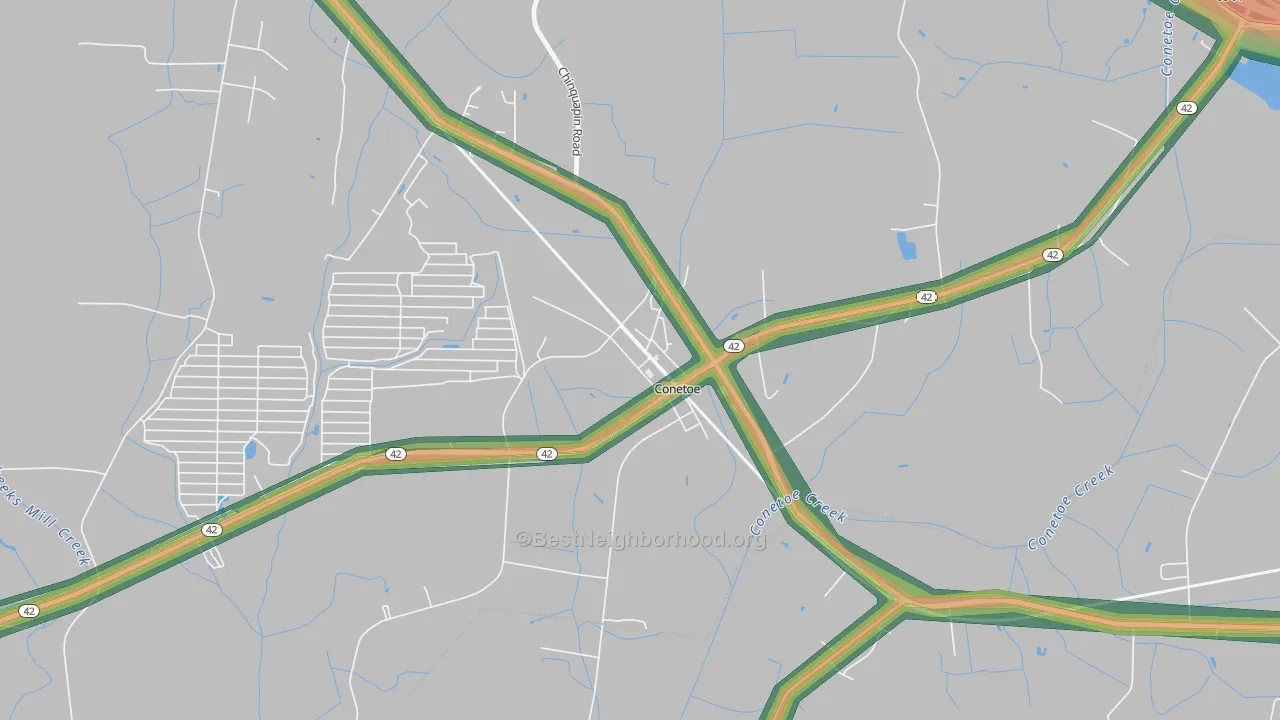 27819, NC Map of Noise Levels in 27819