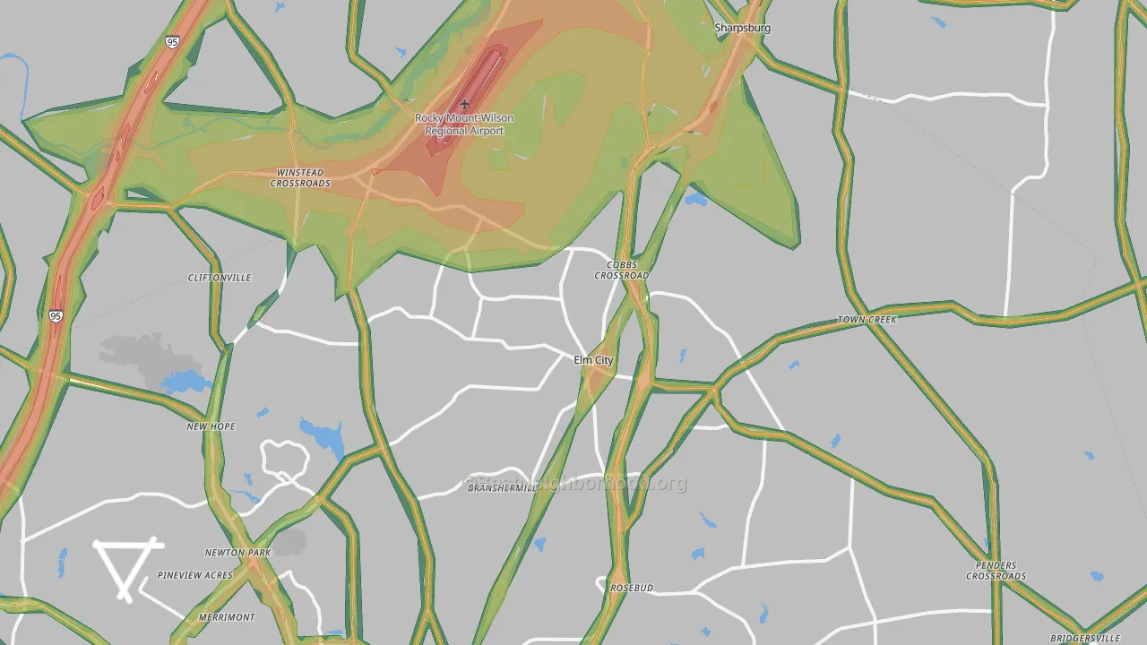27822, NC Map of Noise Levels in 27822