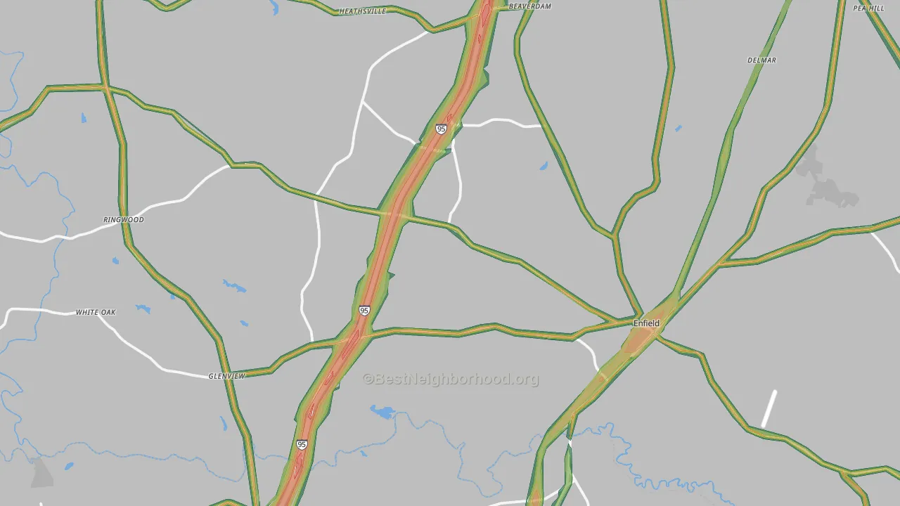 27823, NC Map of Noise Levels in 27823