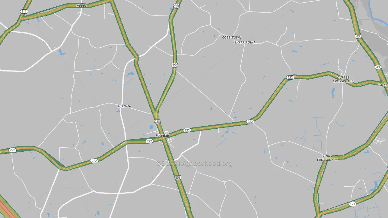 27829, NC Map of Noise Levels in 27829