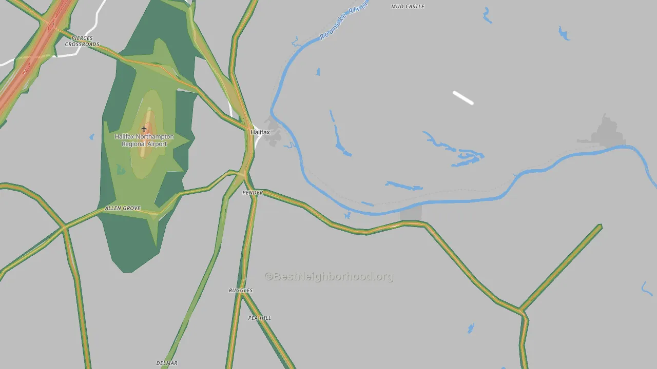 27839, NC Map of Noise Levels in 27839
