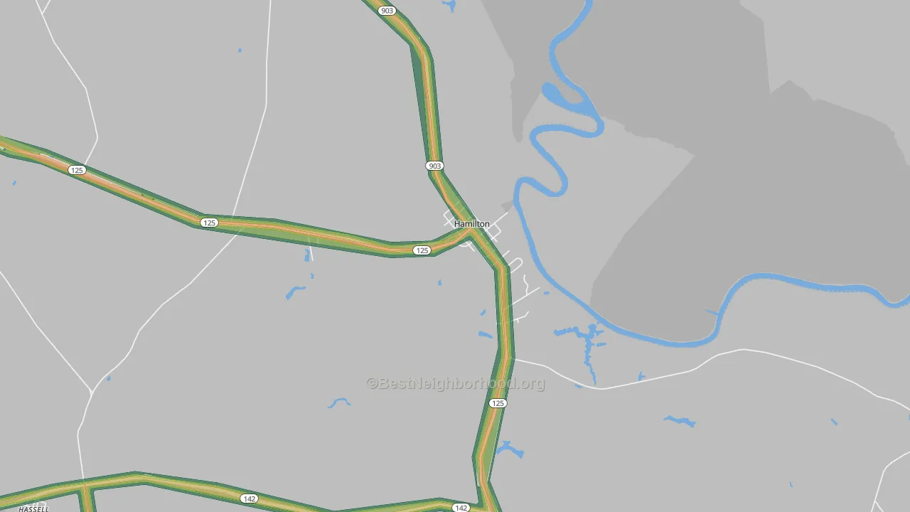 27840, NC Map of Noise Levels in 27840