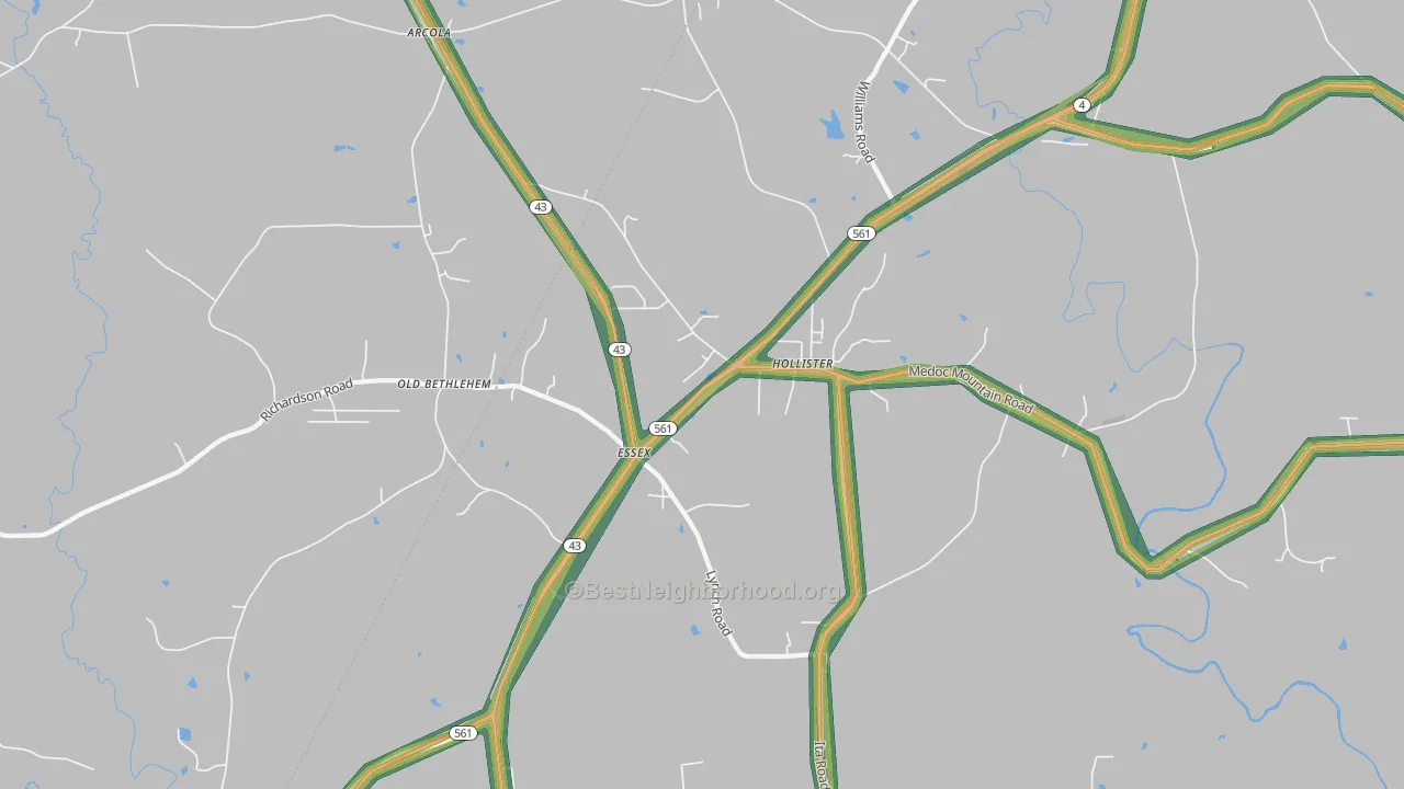 27844, NC Map of Noise Levels in 27844
