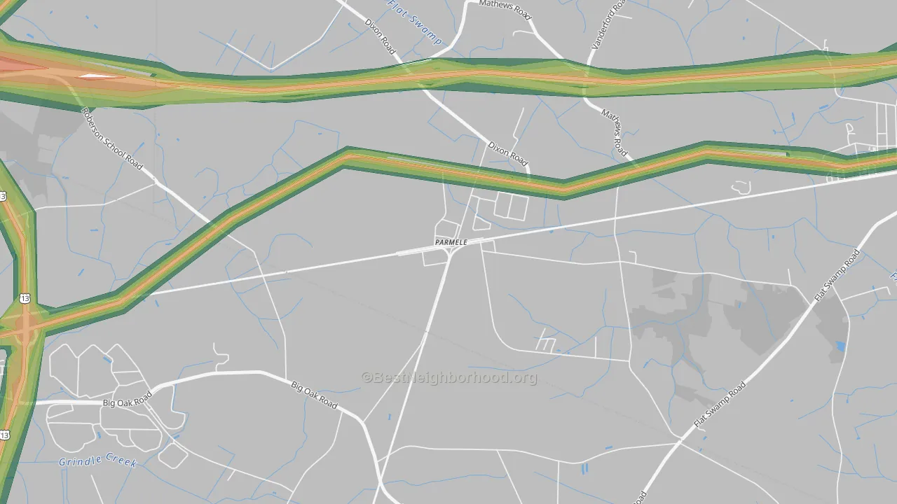 27861, NC Map of Noise Levels in 27861