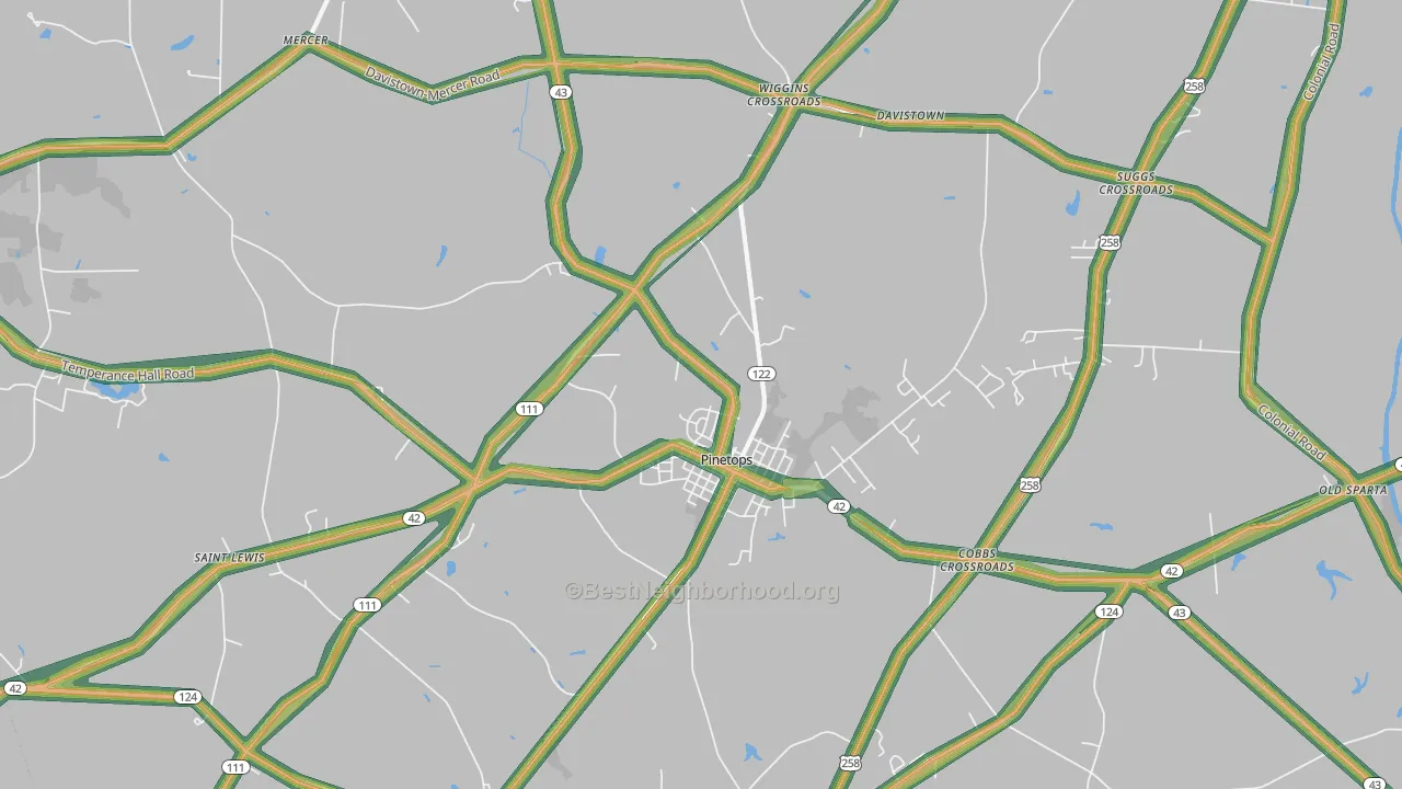 27864, NC Map of Noise Levels in 27864