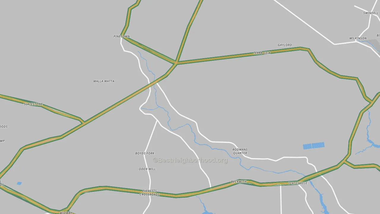 27865, NC Map of Noise Levels in 27865