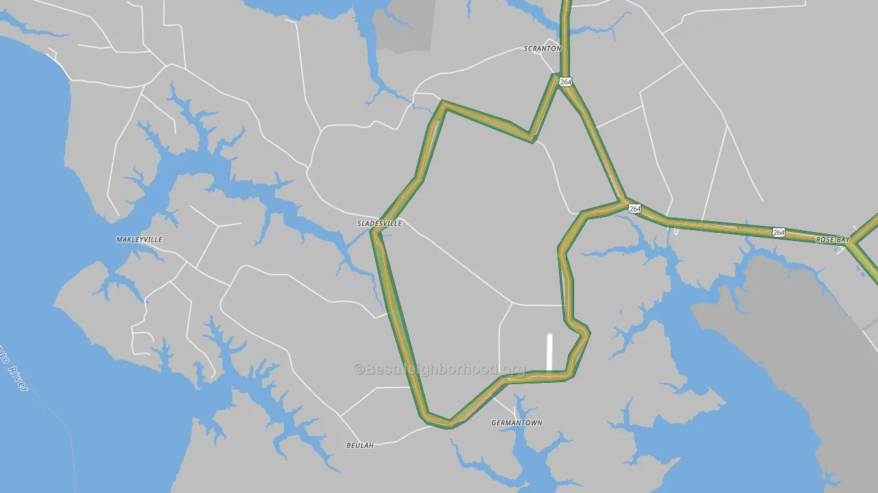 27875, NC Map of Noise Levels in 27875