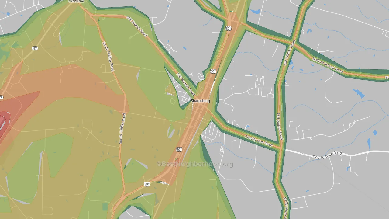 27878, NC Map of Noise Levels in 27878